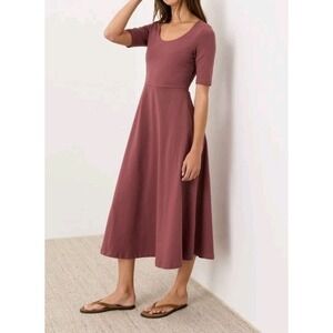 Pact Dusty Rose Midi Dress